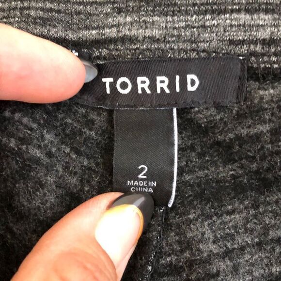 NWT Torrid Black Spacedye Terry Jogger, Size 2 - Picture 10 of 14